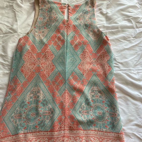 Coral and sea green dress - Picture 5 of 5